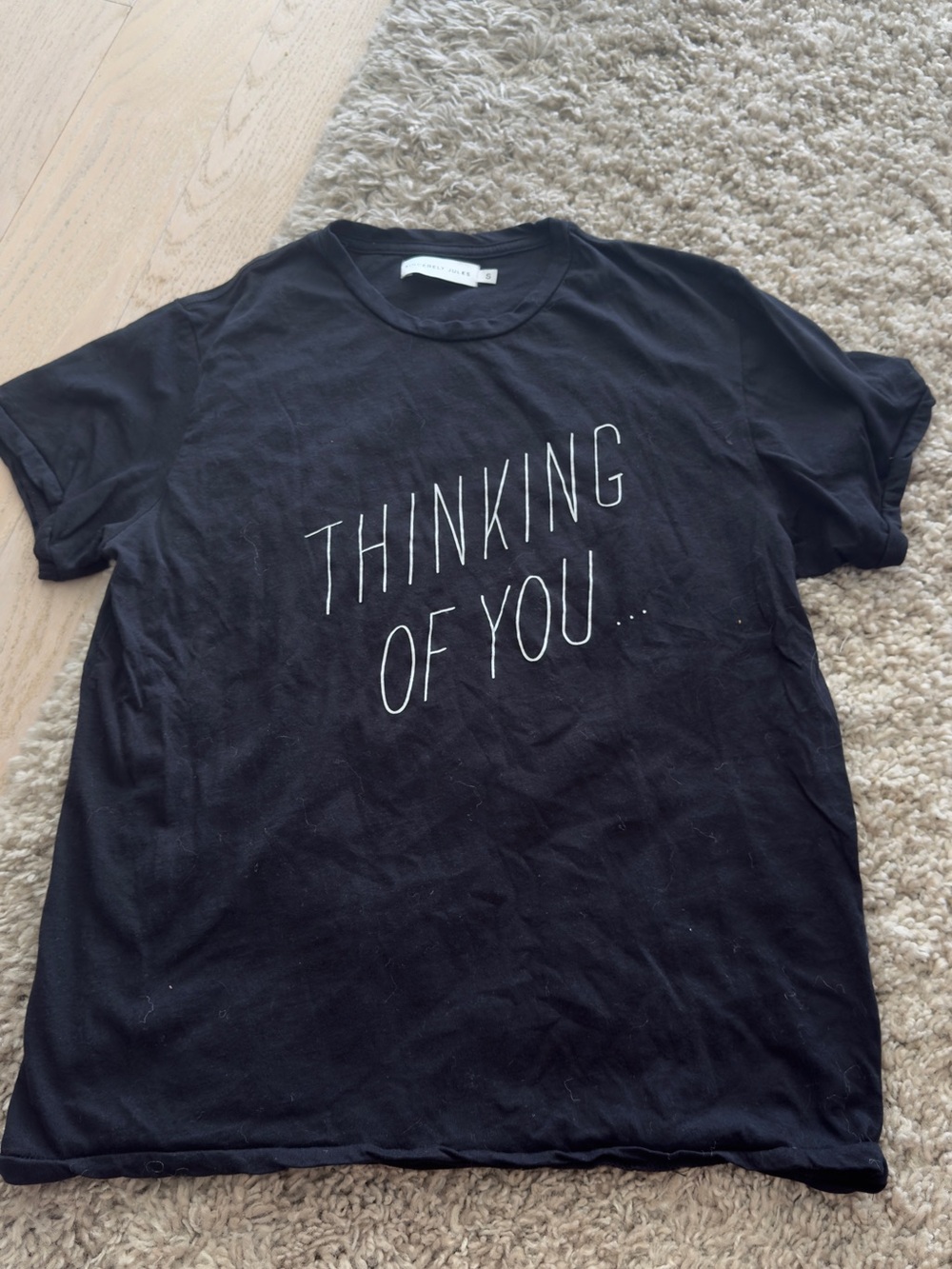 RARE Sincerely Jules Black "Thinking Of You" Graphic Tee